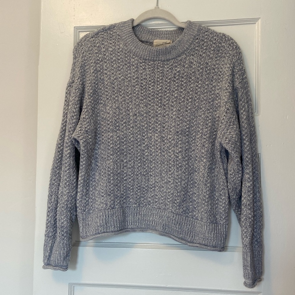Universal Thred gray cropped knitted sweater, size S